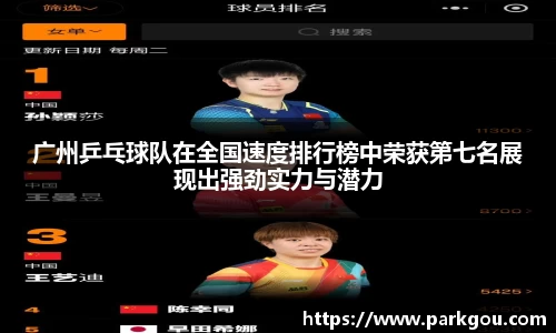 广州乒乓球队在全国速度排行榜中荣获第七名展现出强劲实力与潜力